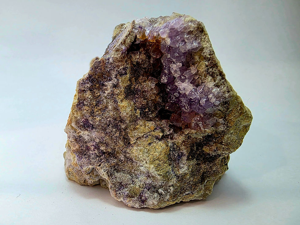 Miniature : Améthyste sur Fluorite et Quartz de HWY 17 Ontario