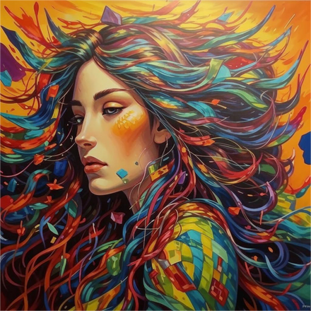 Illustration «CHEVEUX D'ÉCLABOUSSURES DE PEINTURES» 