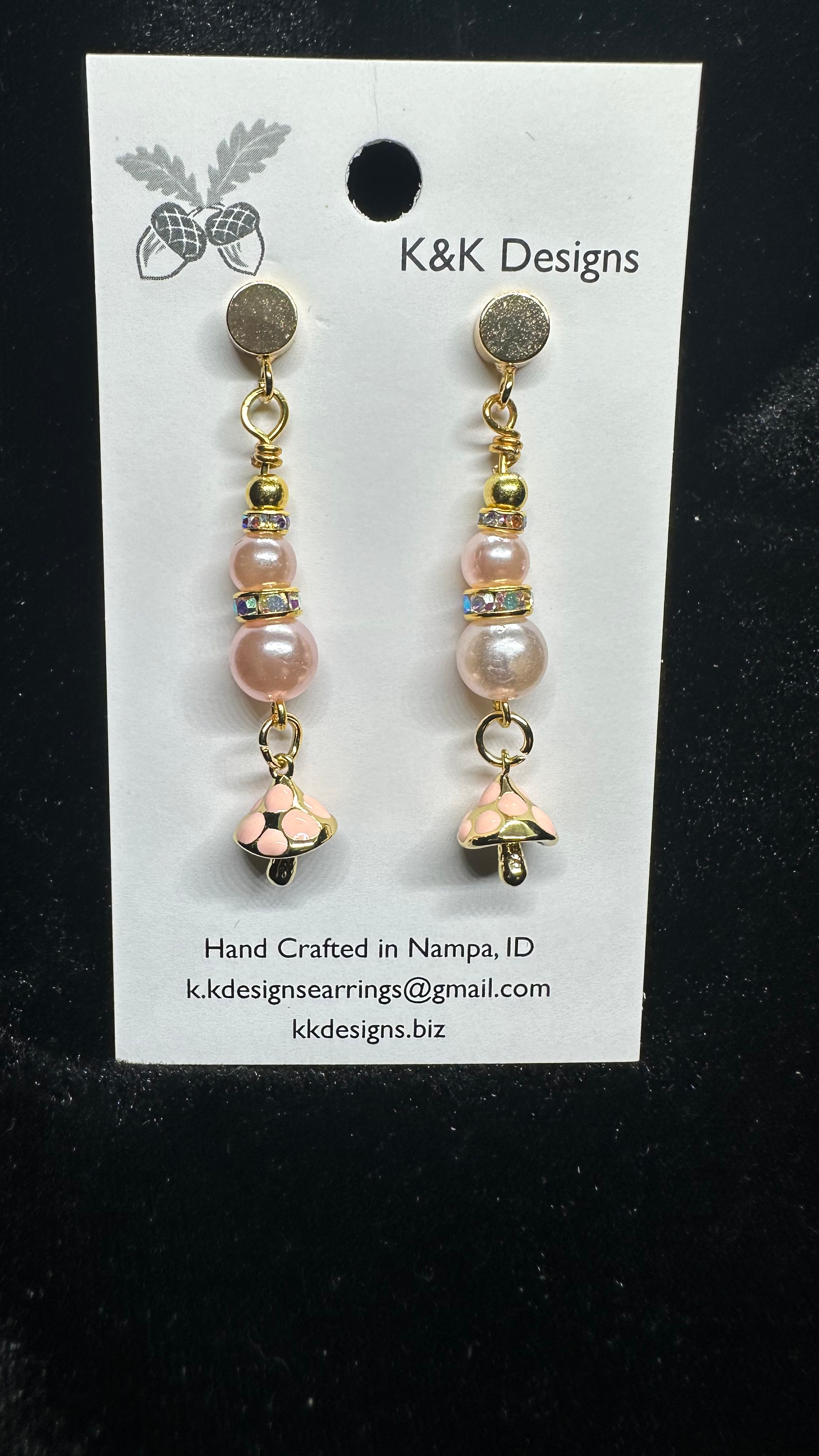 Pink & Gold Mushrooms