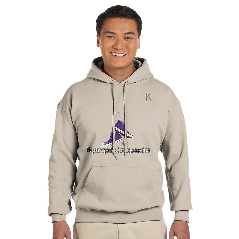 Miniature : Hoodie : né pour arpenter, converses aux pieds