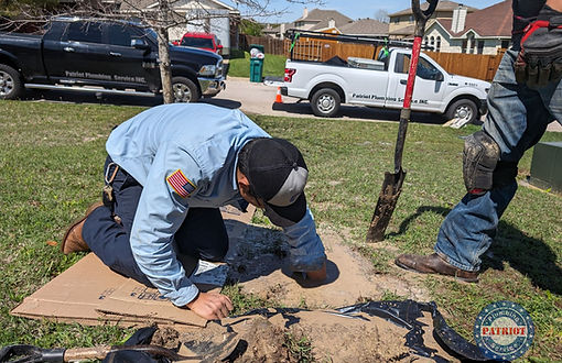 Yard water line repair in Nolanville