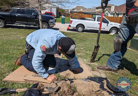 Water line leak in the yard Temple TX