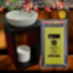 Thumbnail: Wooden Wax / Oil Burner - Gloss White Ceramic plus 1 FREE Wax Melt