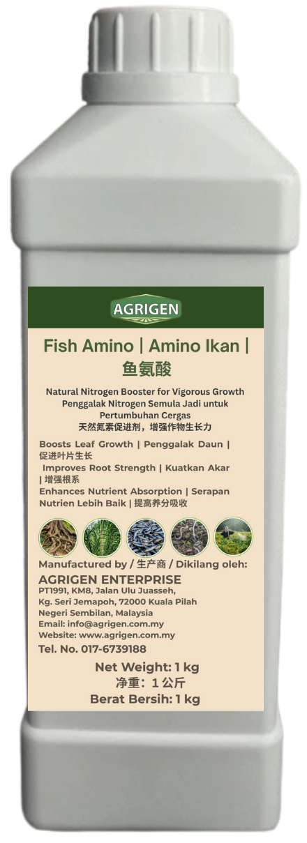 Fish Amino 1kg natural organic liquid fertilizer by Agrigen
