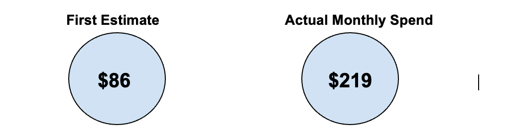 Subscription Costs : Estimates Vs Reality