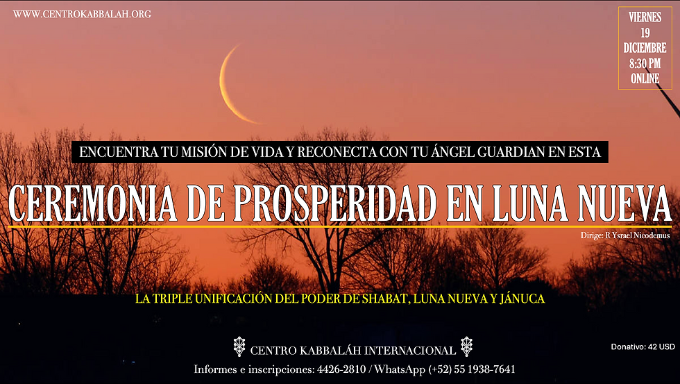 CEREMONIA PARA LA PROSPERIDAD EN LUNA NUEVA DE JÁNUCA