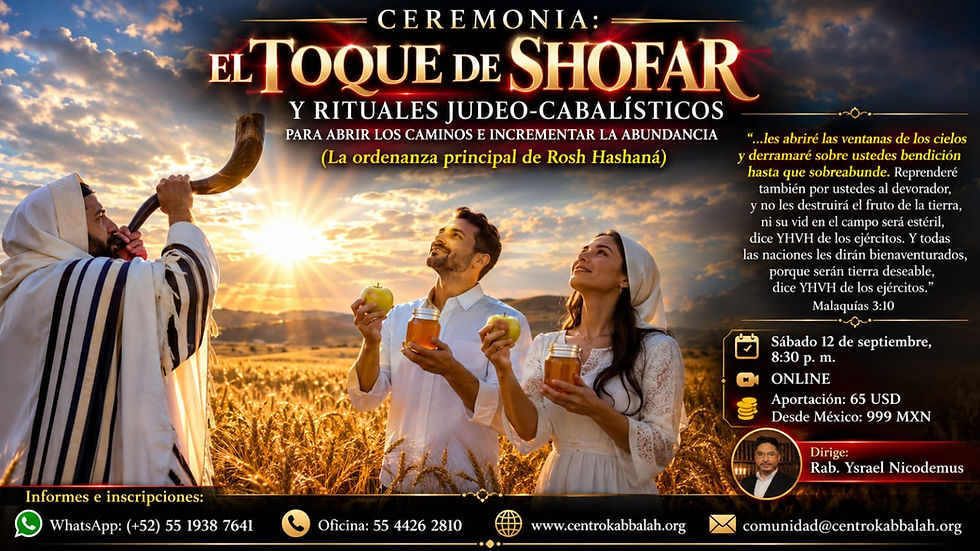 TOQUE DE SHOFAR Y RITUALES JUDEO-CABALÍSTICOS PARA ABRIR LOS CAMINOS E INCREMENTAR LA ABUNDANCIA