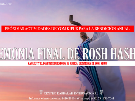 YOM KIPUR, EL CIERRE DE ROSH HASHANA