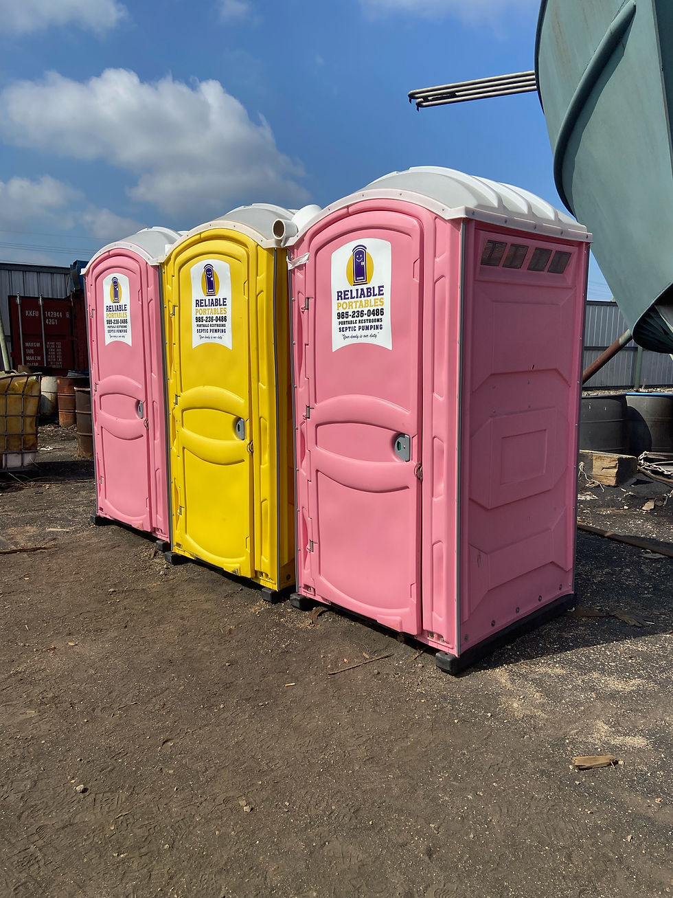 OSHA Compliant port a potties at a ship yard near new orleans, la