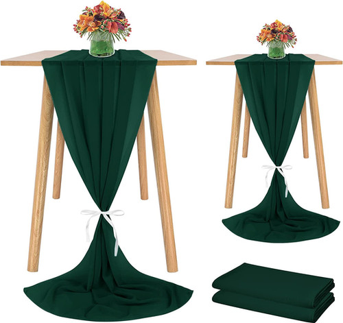 Lot De 10 Chemins De Table En Satin émeraude 30,5 X 274,3