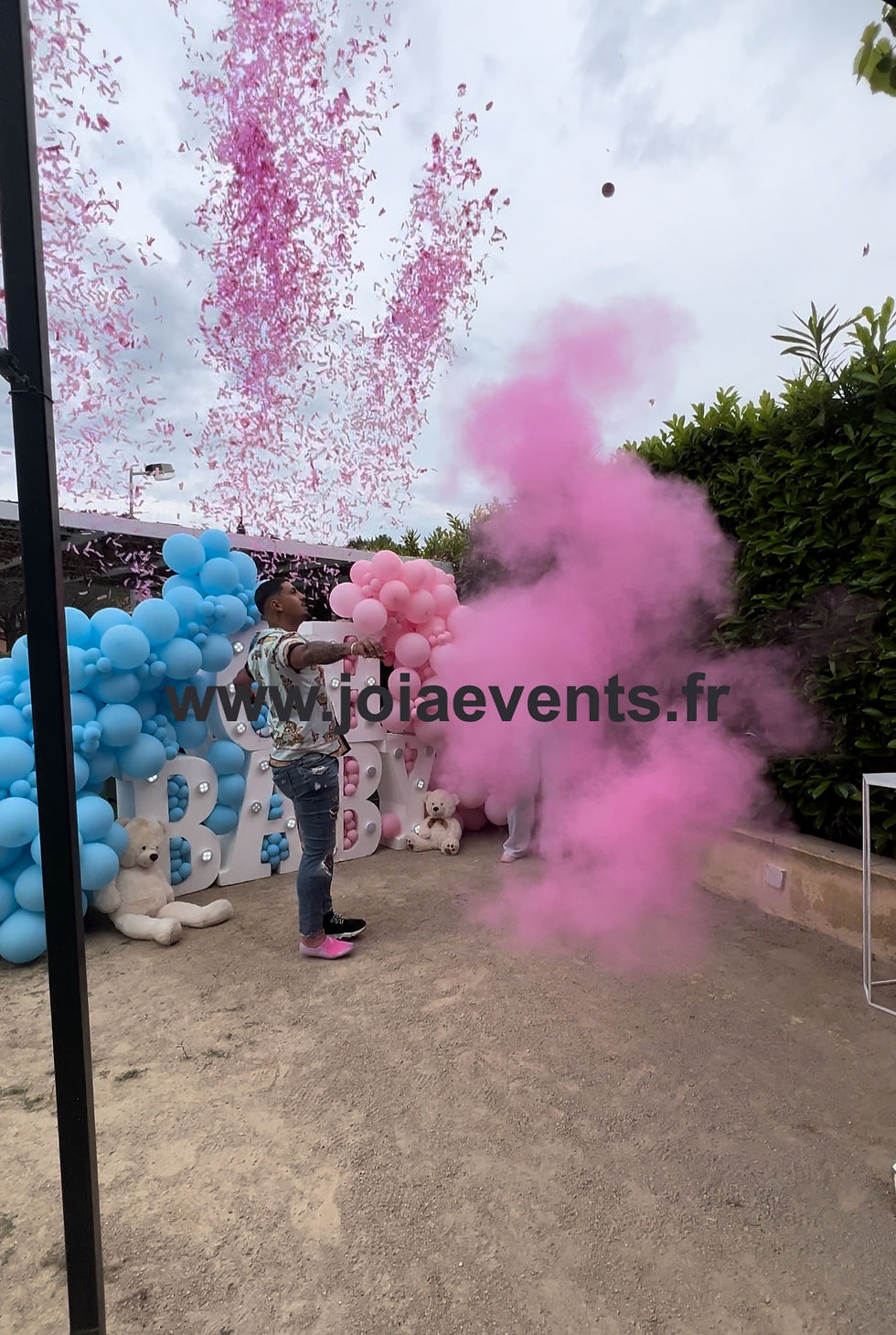 Machine canon à poudre et à confettis pour gender reveal