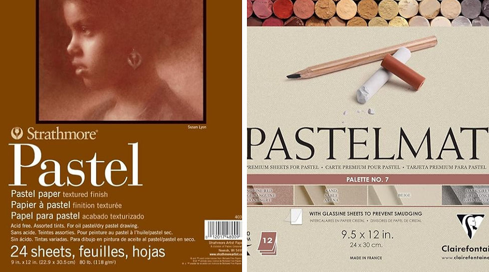 Pastel paper brands Strathmore and Pastelmat