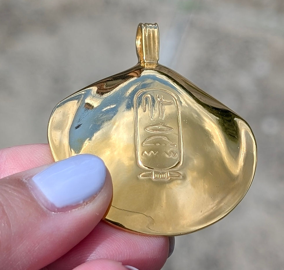 Thumbnail: Replica Gold Plated Egyptian Oyster Shell Amulet Pendant