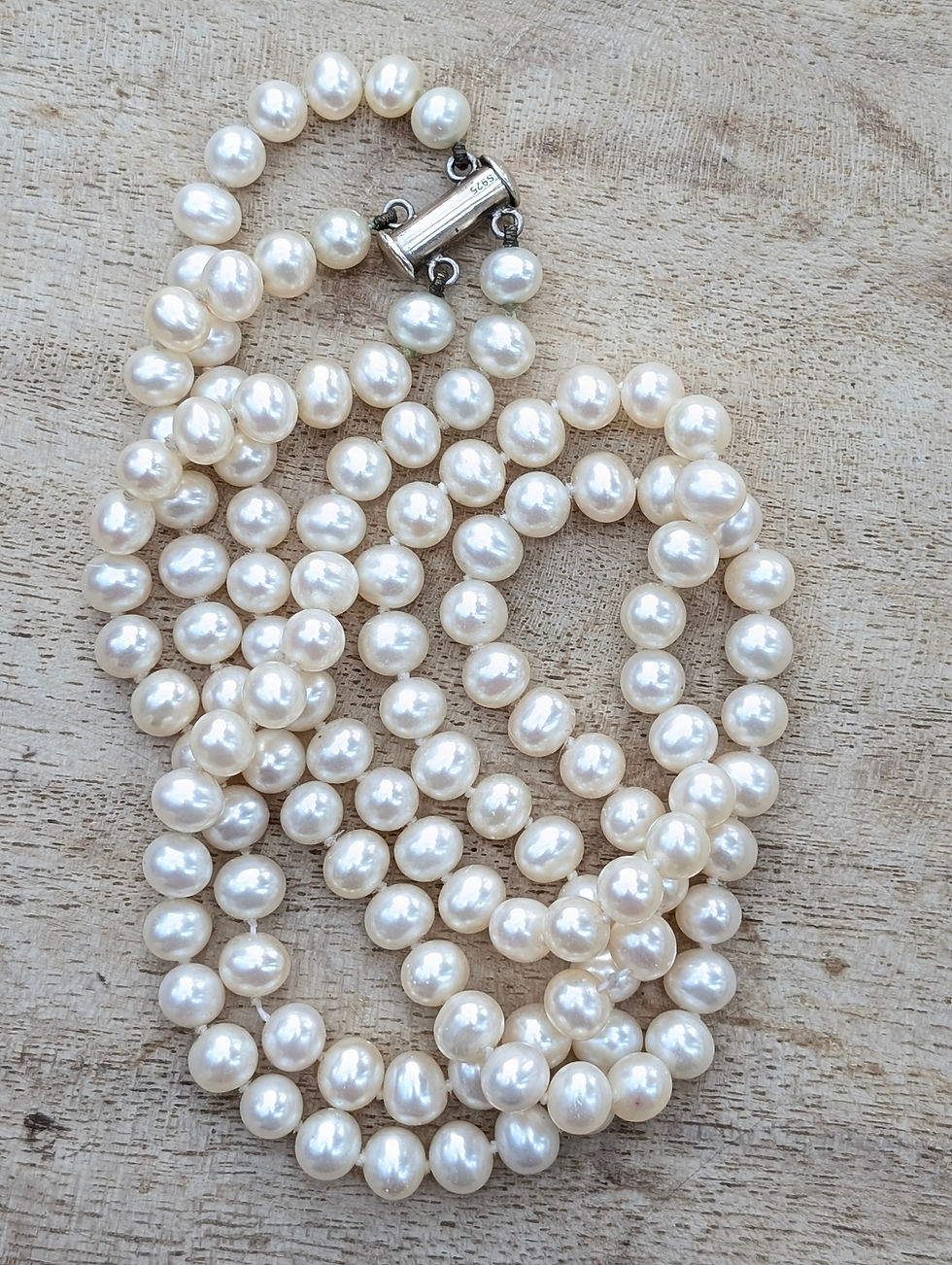 Thumbnail: Vintage Two Strand Cultured pearl Necklace