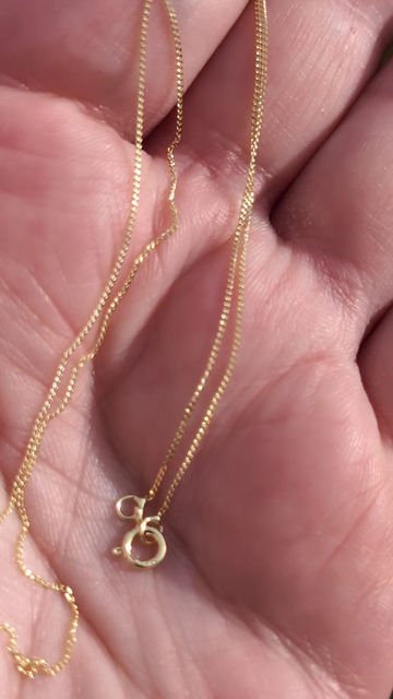 Thumbnail: Fine Diamond Cut Curb Chain Necklace in yellow gold