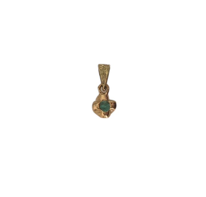Thumbnail: Vintage Emerald & 9ct Gold Pendant 