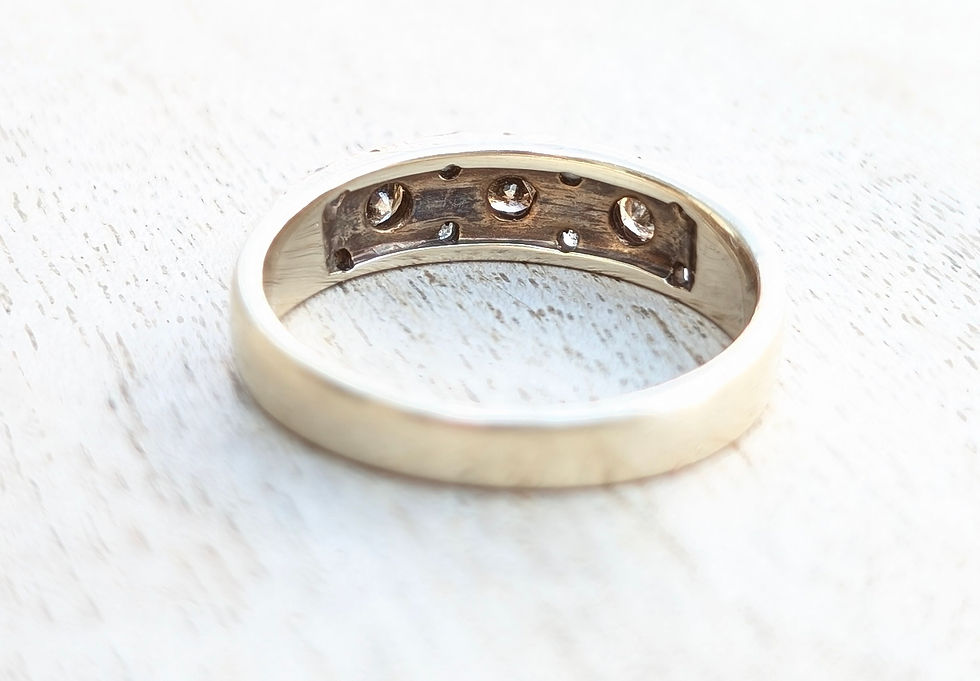 Thumbnail: Vintage Fancy Cognac Diamond Cluster 9ct Gold Ring