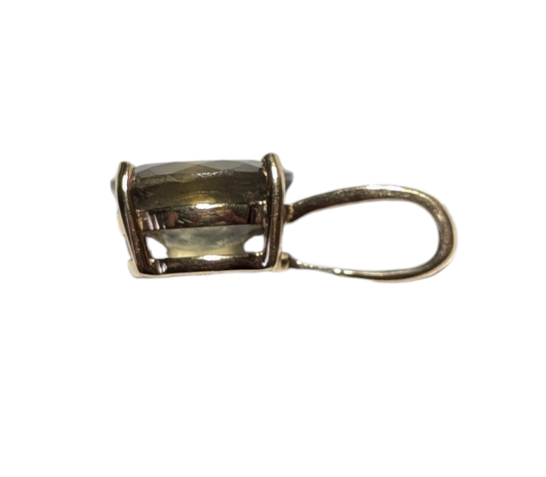 Thumbnail: Andalusite and Diamond Gold Pendant