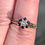 Thumbnail: intage 1980s Sapphire & Diamond Cluster 9ct Yellow Gold Ring