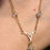 Thumbnail: antique gold chain necklace with rock crystal beads and central drop