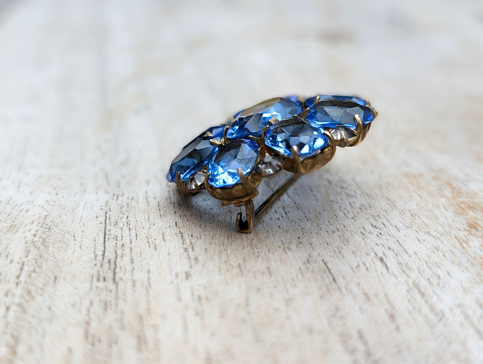 Thumbnail: Victorian French Blue Paste Brooch