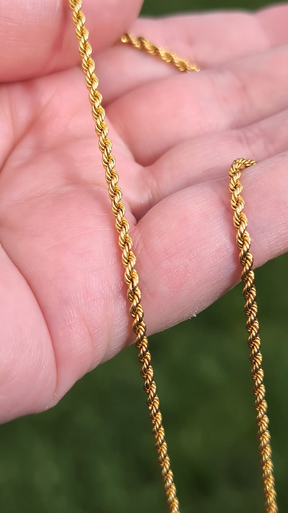 Thumbnail: Antique Prince of Wales Double Twist yellow Gold Chain necklace with barrel clasp