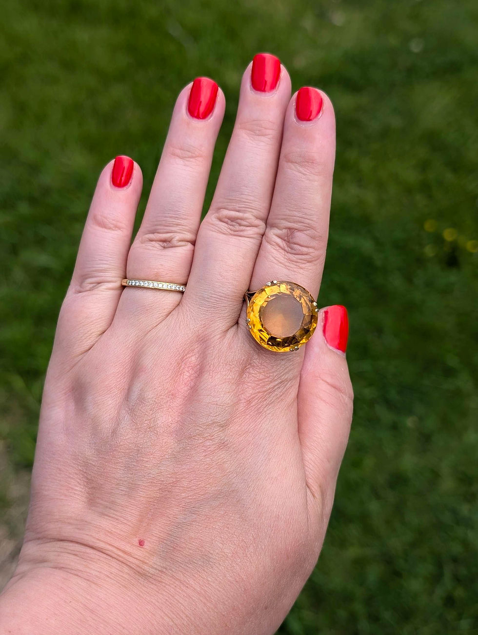 Thumbnail: 1940s 9ct Gold & Citrine Cocktail Ring