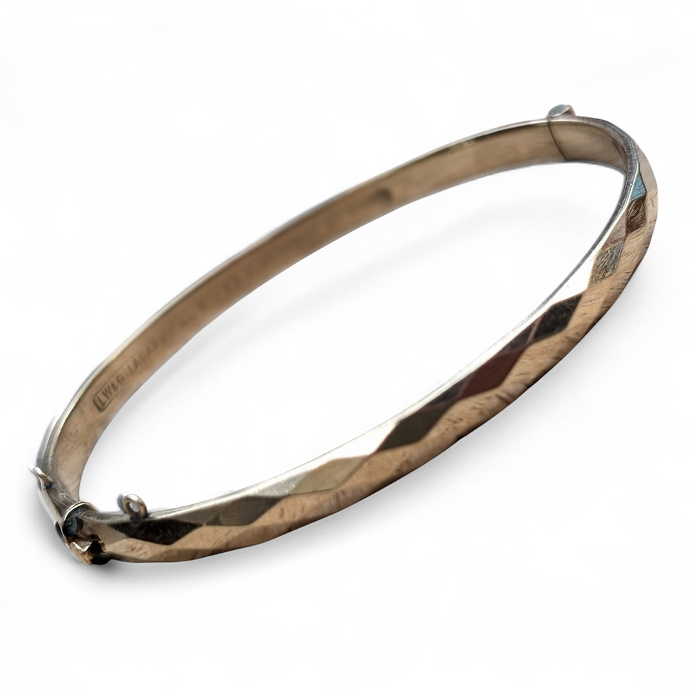 Vintage 9ct Rolled Gold Faceted Bangle