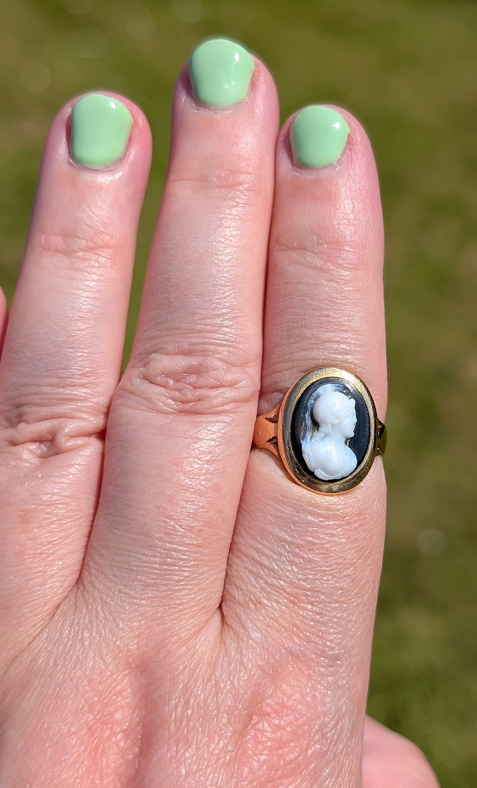 Thumbnail: Antique Sardonyx Cameo Ring