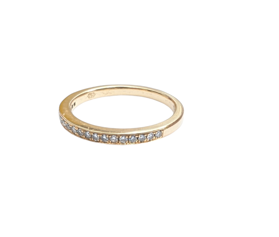 Vintage 18ct Gold & Diamond Half Eternity Ring