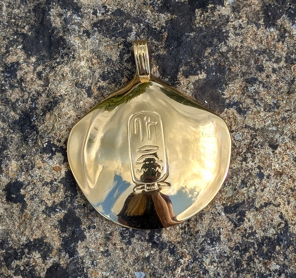Thumbnail: Replica Gold Plated Egyptian Oyster Shell Amulet Pendant
