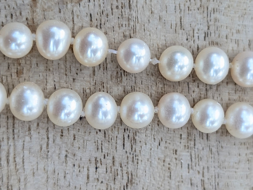 Thumbnail: Vintage Two Strand Cultured pearl Necklace