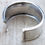 Thumbnail: wide curved silver cuff bracelet