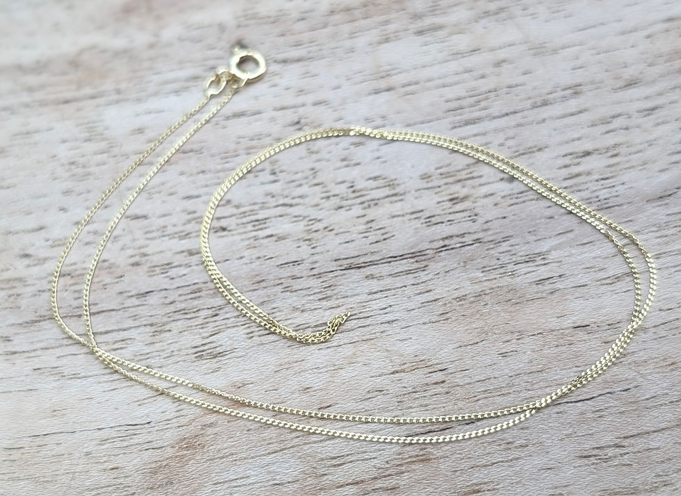 Thumbnail: Fine Diamond Cut Curb Chain Necklace in yellow gold