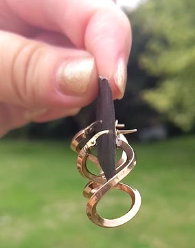 Thumbnail: Gold Infinity Hoop Earrings 