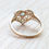 Thumbnail: Contemporary Openwork Yellow Gold Heart Ring with Chrysoberyl