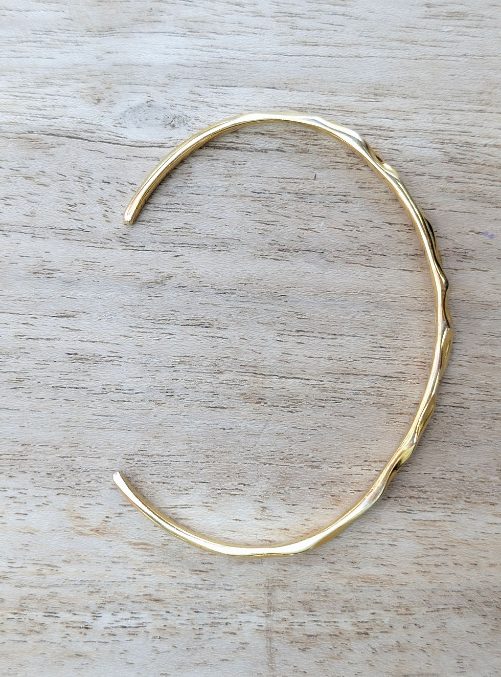 Thumbnail: Stylish Textured Cuff Bracelet in gold plated 925 silver