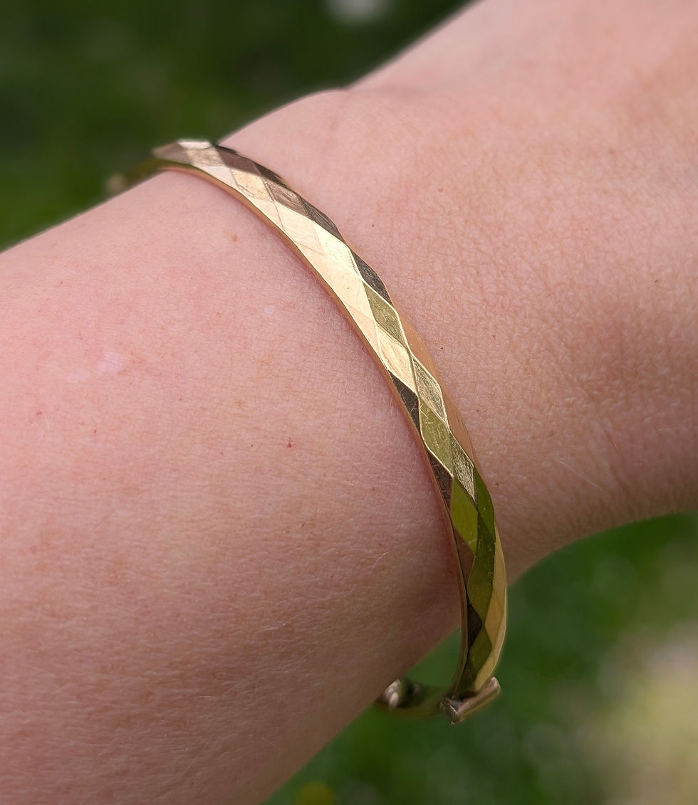 Vintage 9ct Rolled Gold Faceted Bangle