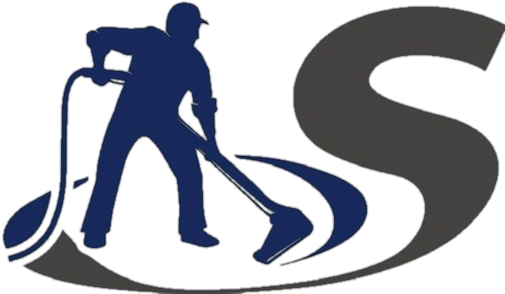 Cleaning service logo with silhouette using cleaning equipment. IMPACT Cleaning Solutions