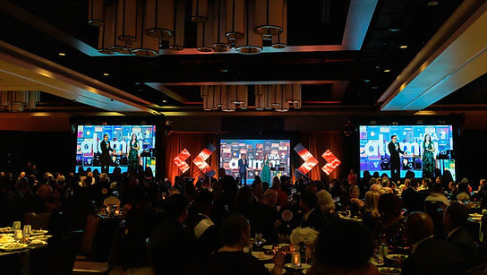 Custom Stage Design, Drape, Ambiance lighting, LED Screens and Custom lighting for UTSA Alumni's 2025 "Born To Run" Gala