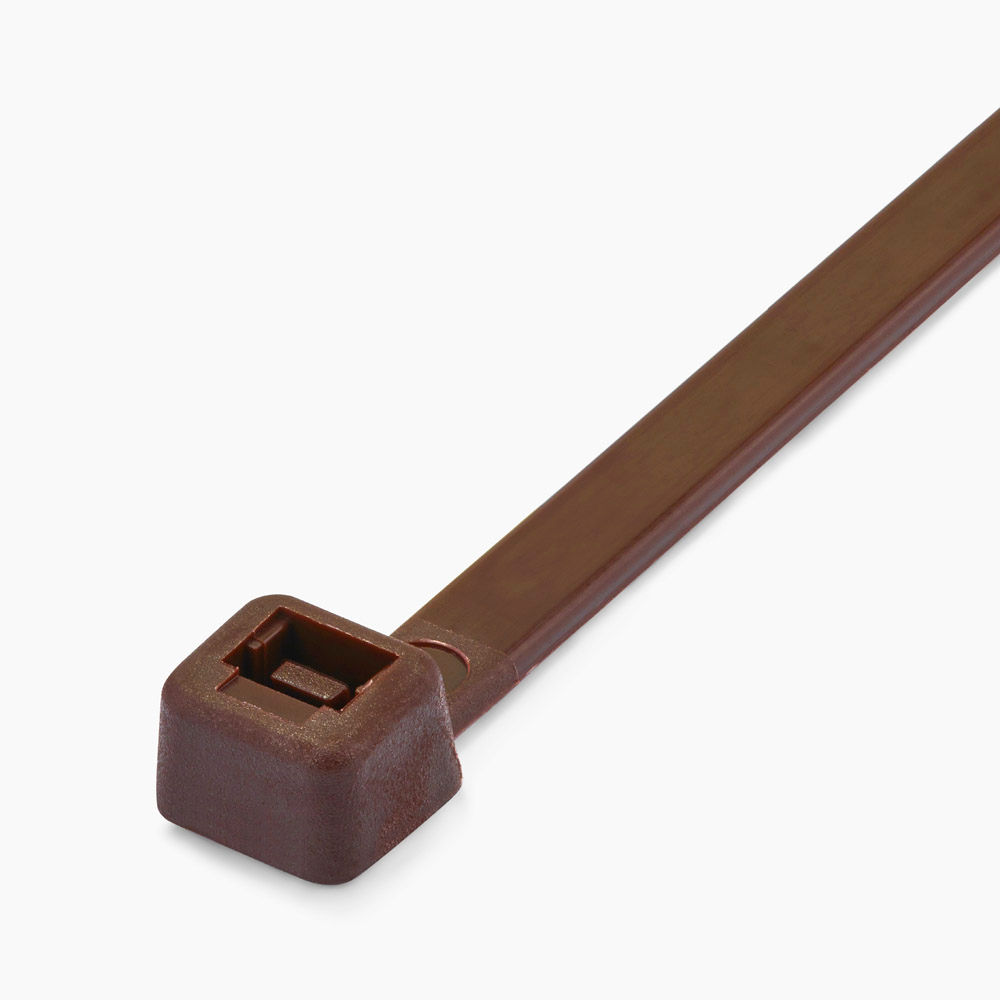 140 x 3.6mm Brown Cable Ties - Pack of 100