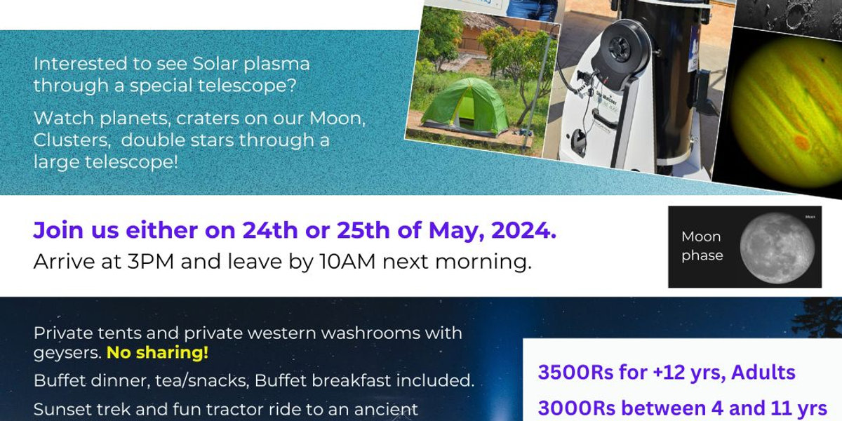 May 24 or 25, 2024 - Camping Under the Stars!