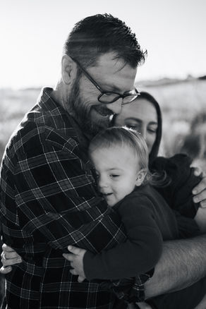 Natural family photo shoot at sunset in Rockhampton