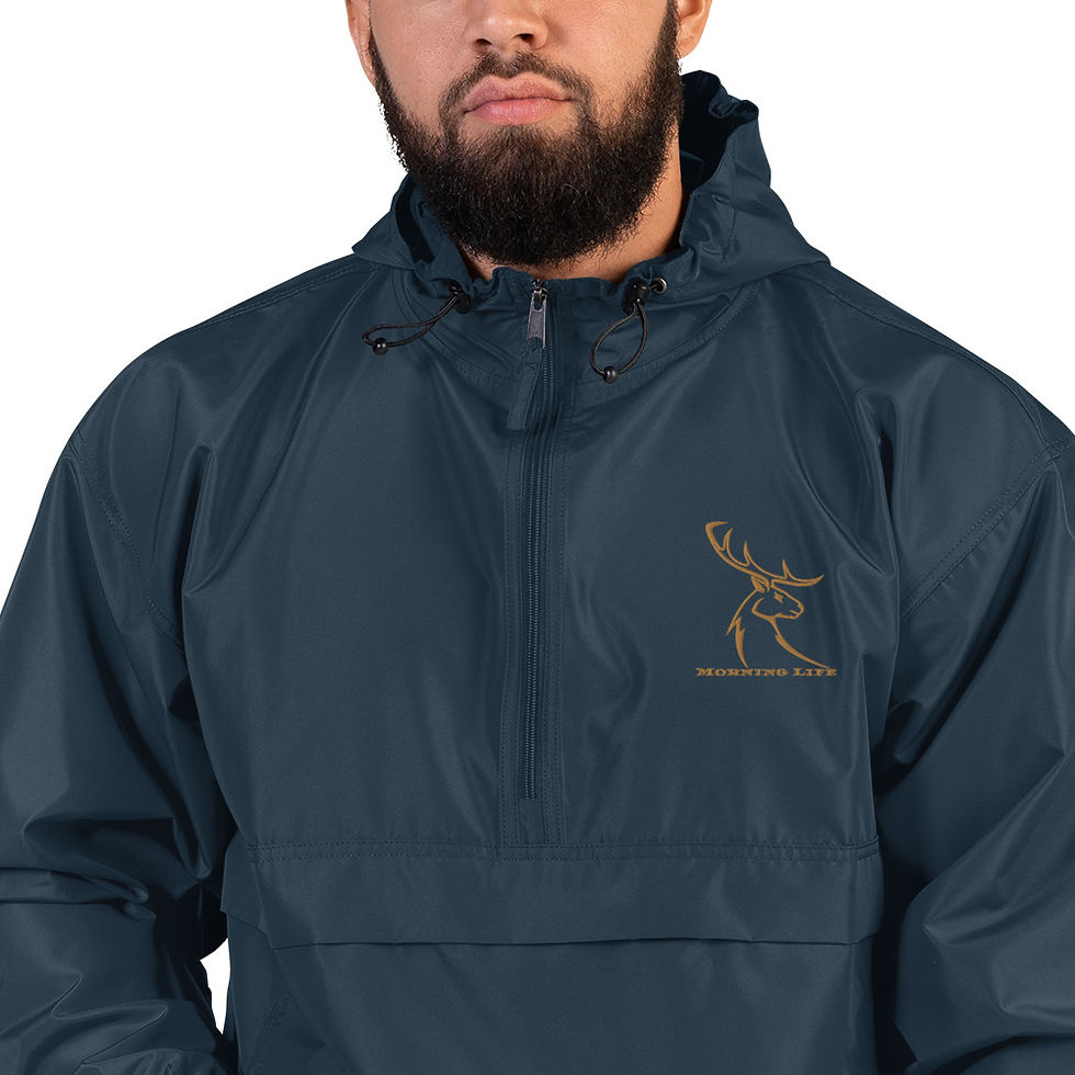 Thumbnail: Morning Life Buck Gold Embroidered Champion Packable Jacket