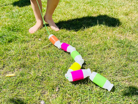 Pull along yoghurts cup train