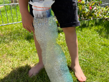 DIY bottle bubble blower