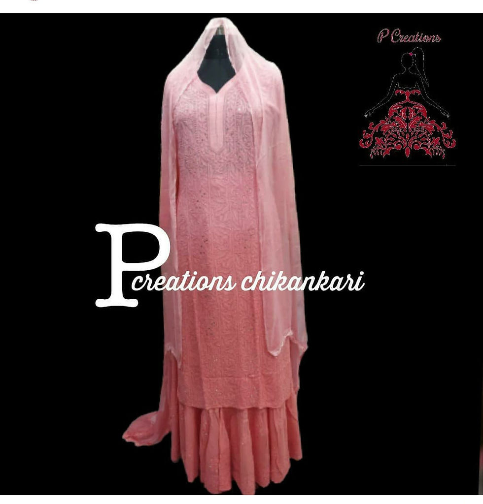 Thumbnail: Kulsum Muqaish front jaal chikankari set 