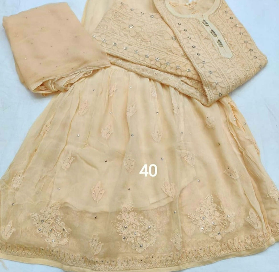 Thumbnail: Pure Muqaish chikankari set 