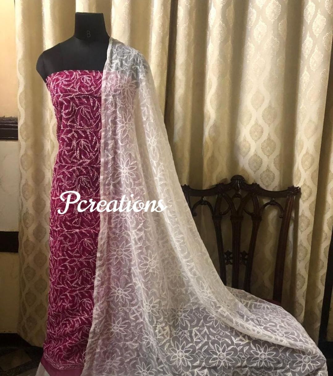 Georgette tepchi dupatta