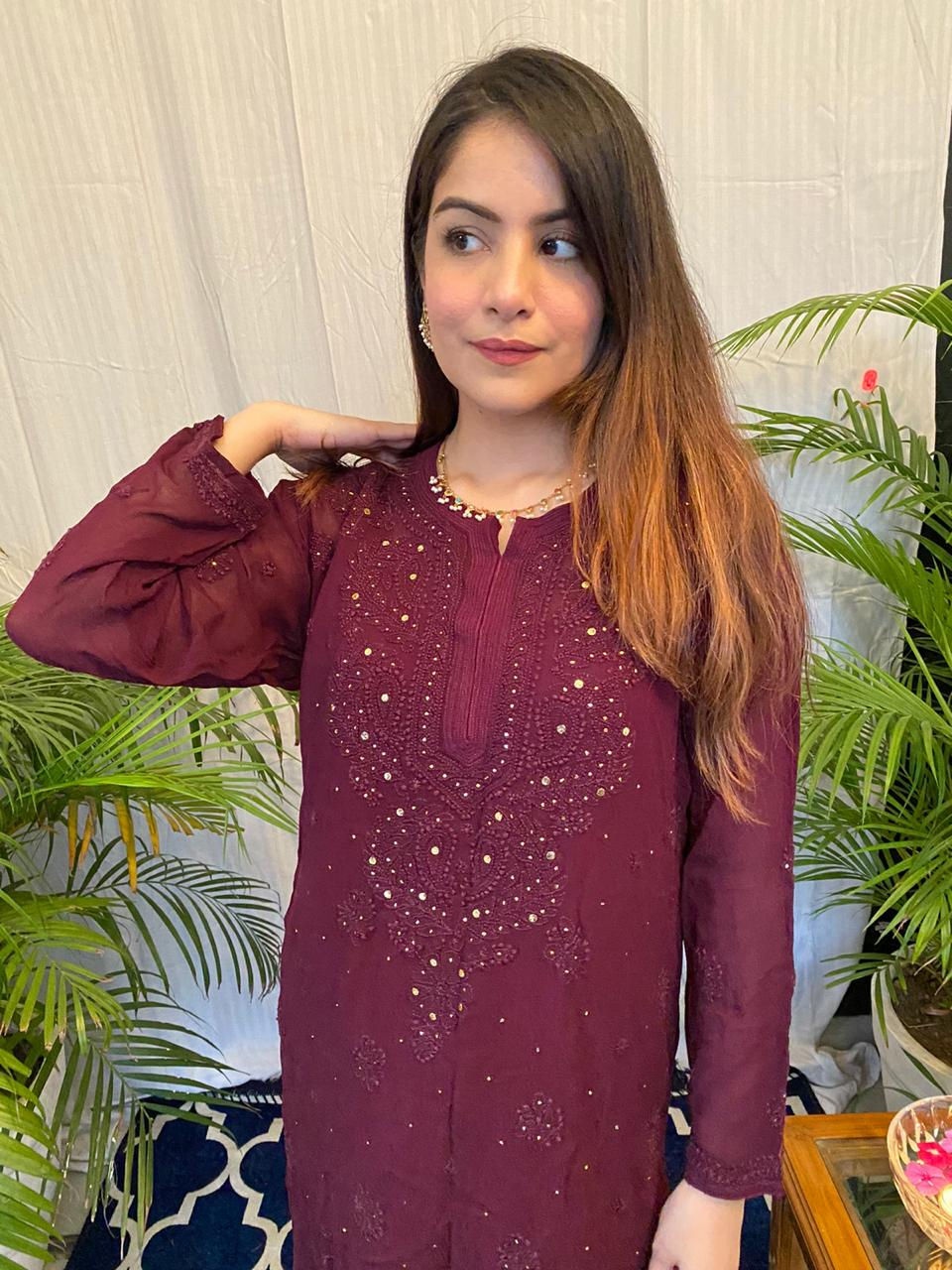 Thumbnail: Kulsum Altaf pure galabuti muqaish kurta